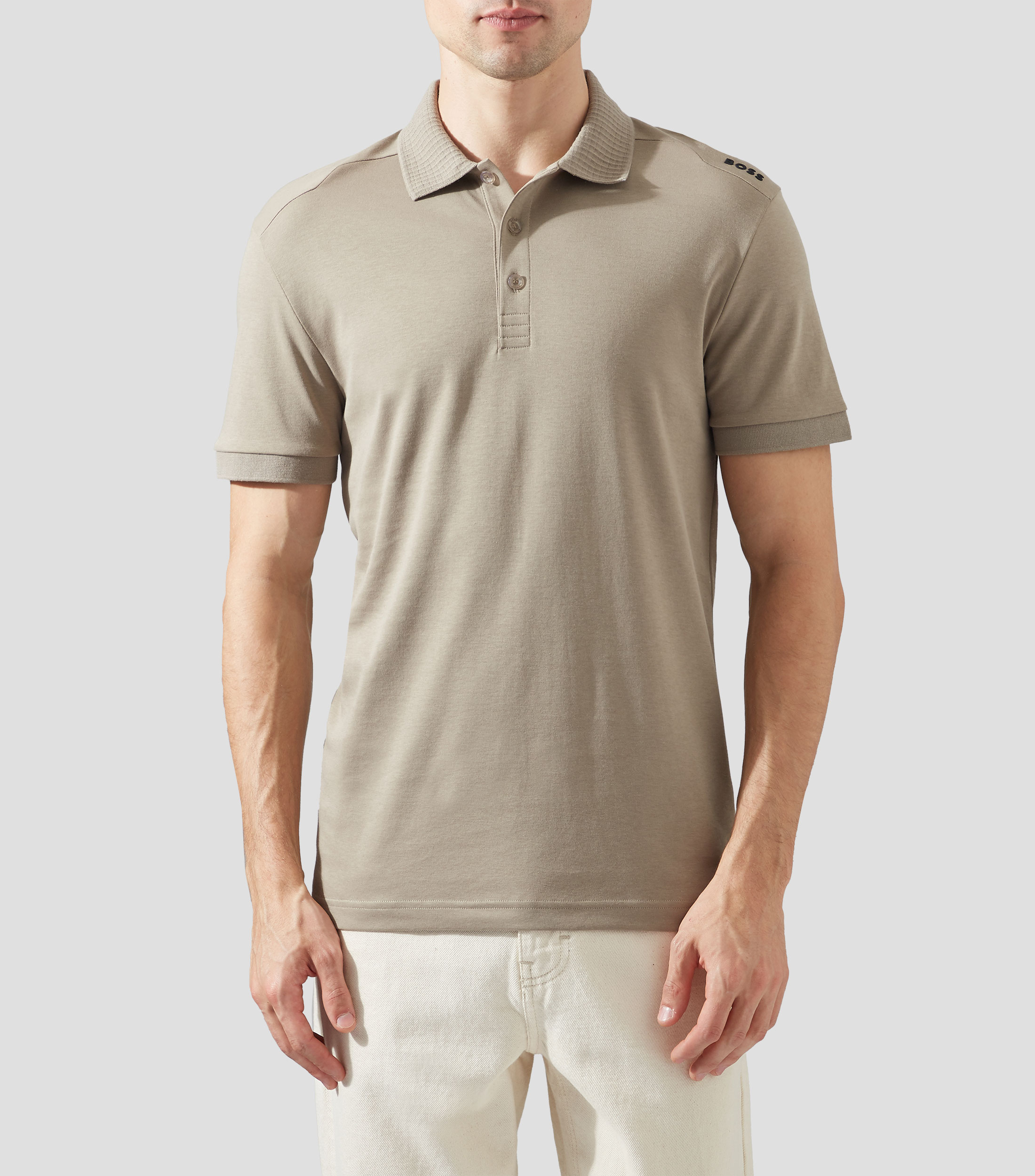 Playera Tipo Polo Manga Corta Liso Hombre